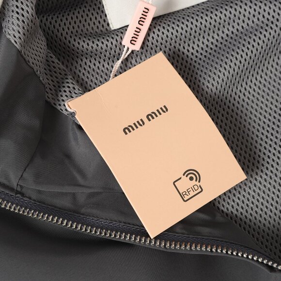 Miu Miu Technical Silk Zipper Blouson Women's Jacket - Picture 8 of 12